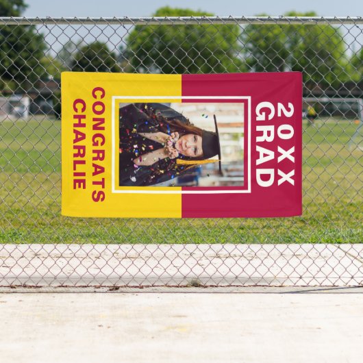 Twee Afstuderen-banner met tone Spandoek (Insitu)