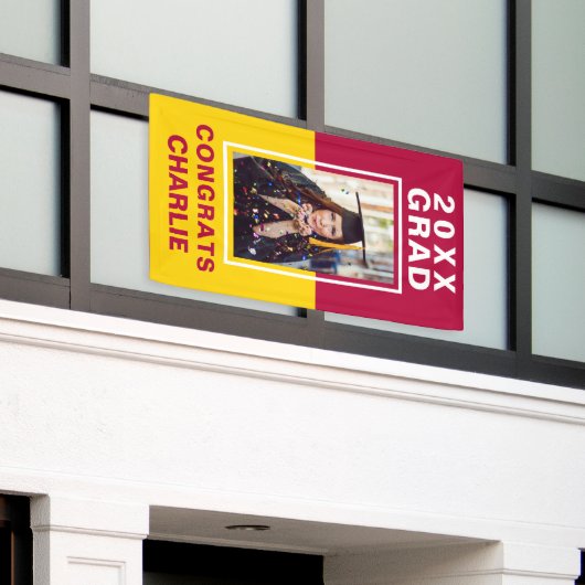 Twee Afstuderen-banner met tone Spandoek (Buitenkant Gebouw)