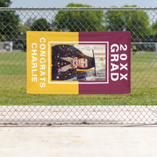 Twee Afstuderen-banner met tone Spandoek (Insitu)