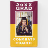 Twee Afstuderen-banner met tone Spandoek (Verticaal)