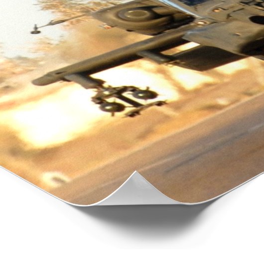 Twee AH-64-Apache-helikopters Poster (Hoek)