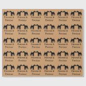 Twee Airedale Terriers Custom Wrapping Paper Cadeaupapier (Vlak)