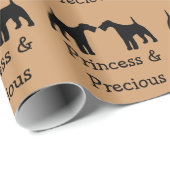 Twee Airedale Terriers Custom Wrapping Paper Cadeaupapier (Rol Hoek)