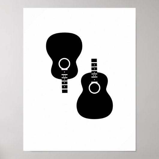 twee akoestische gitaardecor poster (Voorkant)