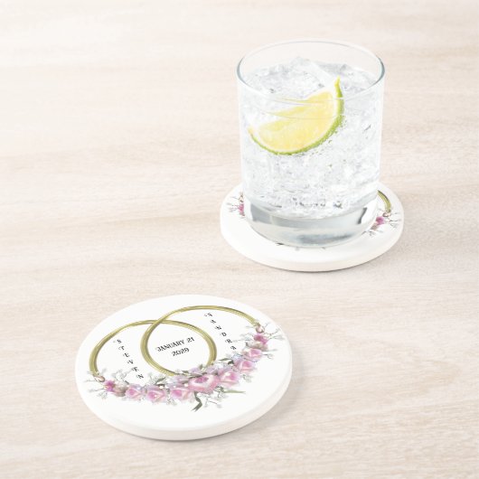 Twee als een bruiloft Onderzetter (Zijkant)