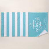 Twee als op Zee Persoonlijke bruiloft Strandlaken (Voorkant)