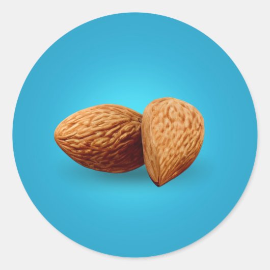 Twee amandelen ronde sticker (Voorkant)