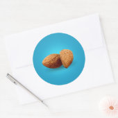 Twee amandelen ronde sticker (Envelop)