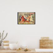 Twee Amazons in gevechten met een Grieks Poster (Keuken)