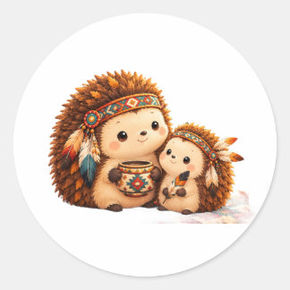 Twee Amerikaanse Origins Malse Egelfamilie Sticker