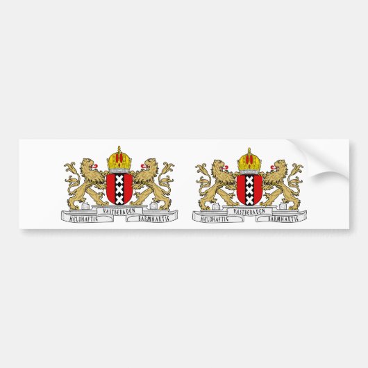 TWEE Amsterdam wapenschild Bumpersticker (Voorkant)
