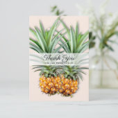 Twee anananassen Dank u Passen getrouwd Flat Kaart (Staand voorkant)