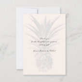 Twee anananassen Dank u Passen getrouwd Flat Kaart (Achterkant)