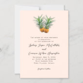 Twee ananas magnetische bruiloft uitnodiging (Voorkant)