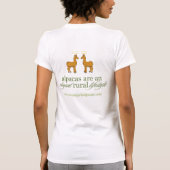 Twee Angels Alpaca Boerderij T-shirt (Achterkant)