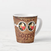 Twee Angels en twee koffie, alsjeblieft Latte Mok (Rechterhoek)