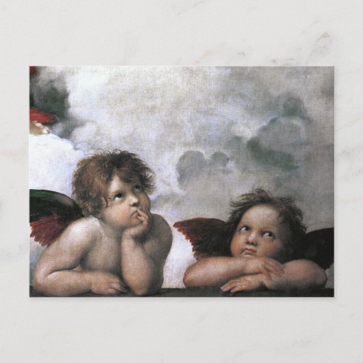 Twee Angels, Raphael  Fine Art Briefkaart (Voorkant)