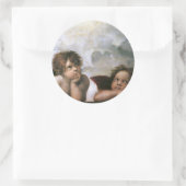Twee Angels, Raphael  Fine Art Ronde Sticker (Tas)