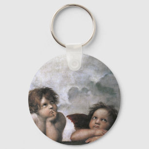 Twee Angels, Raphael  Fine Art Sleutelhanger