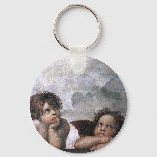 Twee Angels, Raphael  Fine Art Sleutelhanger (Voorkant)