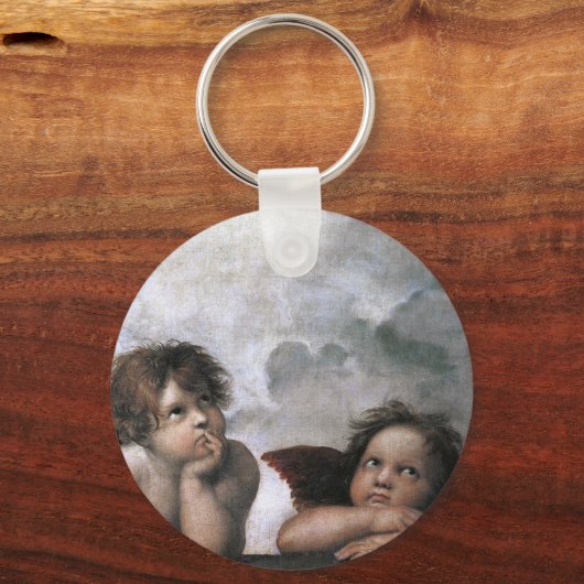 Twee Angels, Raphael  Fine Art Sleutelhanger (Voorkant)