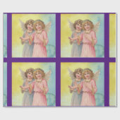Twee  Angels wrappingpapier Cadeaupapier (Vlak)