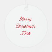 Twee anime elfen | Schattige kerstfeest Metalen Ornament (Achterkant)