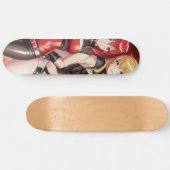 Twee anime meisjes persoonlijk skateboard (Horizontaal)