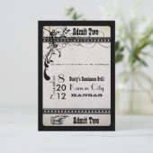 Twee antieke Showbill RSVP bijlagekaart accepteren (Staand voorkant)