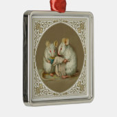 Twee antropomorfe muizenlezers metalen ornament (Rechts)