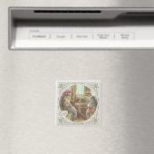 Twee antropomorfe vissen op een trein magneet (Insitu (Vaatwasser))