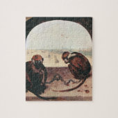 Twee apen door Pieter Bruegel Legpuzzel (Verticaal)