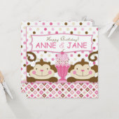 Twee apen en ijskap op zondag kaart (Voorkant / Achterkant in situ)