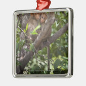 Twee apen in een boom metalen ornament (Links)