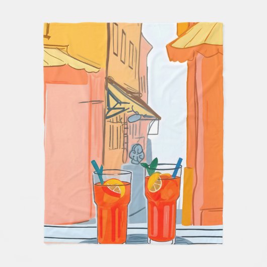Twee Aperols alstublieft! Fleece Deken (Voorkant)
