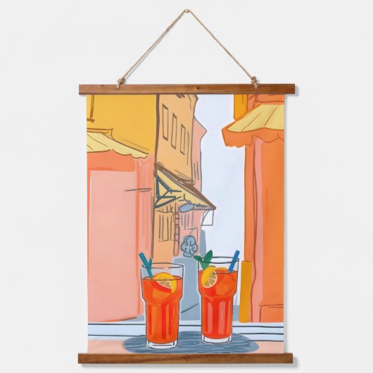 Twee Aperols alstublieft! Hangend Wandkleed (Voorkant)