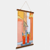 Twee Aperols alstublieft! Hangend Wandkleed (Gebogen)