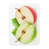 Twee appelhelften magneet (Verticaal)