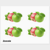 Twee appels ovale sticker (Vel)
