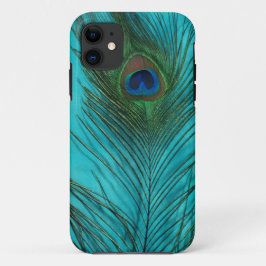 Twee Aqua Peacock Feathers Case-Mate iPhone Case