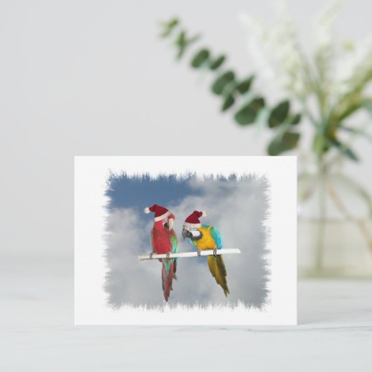 Twee ara Santas Feestdagenkaart (Staand voorkant)