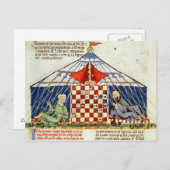 Twee arabische speelschaken in een tent briefkaart (Voorkant / Achterkant)