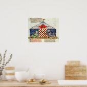 Twee arabische speelschaken in een tent poster (Keuken)