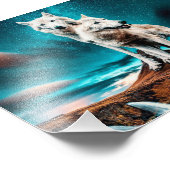 Twee Arctische Wolven Foto Afdruk (Hoek)