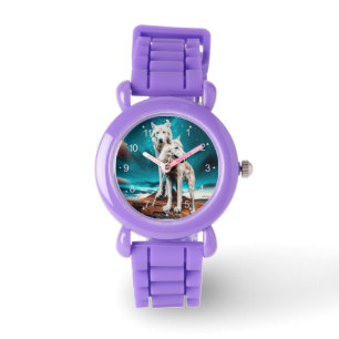 Twee Arctische Wolven Horloge