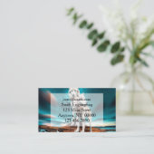 Twee Arctische Wolven Visitekaartje (Staand voorkant)