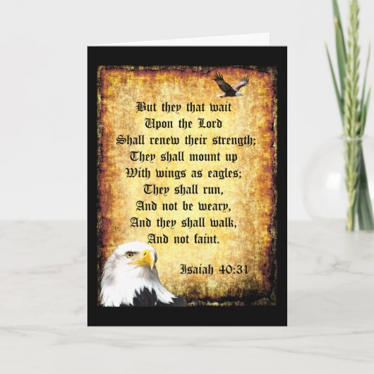 Twee arenden met Jesaja 40:31 Kaart (Voorkant)