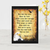 Twee arenden met Jesaja 40:31 Kaart (Gele Bloem)