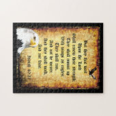 Twee arenden met Jesaja 40:31 Legpuzzel (Horizontaal)