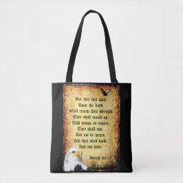 Twee arenden met Jesaja 40:31 Tote Bag